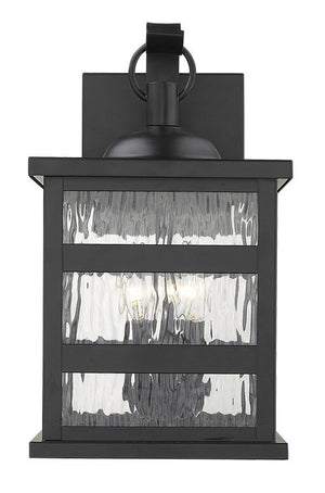 Black And Clear Three Light Transparent Dimmable Outdoor Hanging Lights With Black And Clear Shades