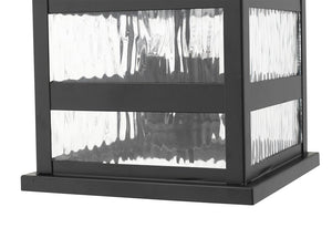 Black And Clear Three Light Transparent Dimmable Outdoor Hanging Lights With Black And Clear Shades