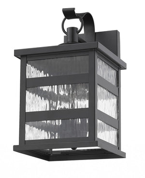 Black And Clear Three Light Transparent Dimmable Outdoor Hanging Lights With Black And Clear Shades