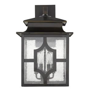 Black And Clear Four Light Seeded Dimmable Outdoor Hanging Lights With Black And Clear Shades