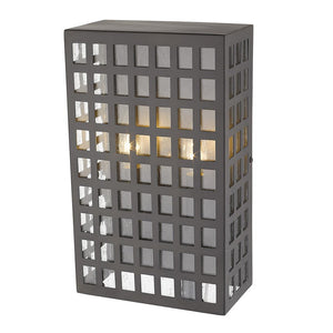 Black And Clear Two Light Seeded Dimmable Outdoor Hanging Lights With Black And Clear Shades