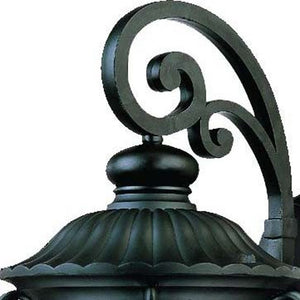 Black And Clear Three Light Seeded Dimmable Outdoor Hanging Lights With Black And Clear Shades