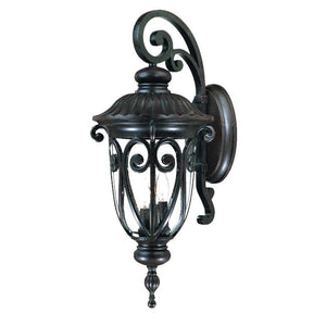 Black And Clear Three Light Seeded Dimmable Outdoor Hanging Lights With Black And Clear Shades