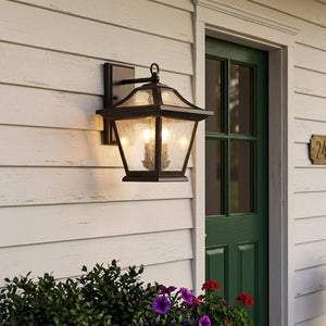 XL Matte Black Birdhouse Shape Outdoor Wall Light