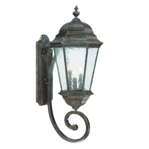 Black And Clear Three Light Hammered Dimmable Outdoor Hanging Lights With Black And Clear Shades