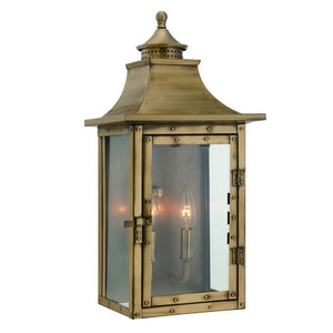 Brass And Clear Two Light Transparent Dimmable Outdoor Hanging Lights With Brass And Clear Shades