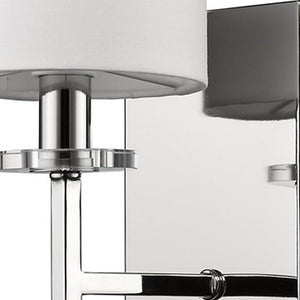 5" Silver And White Metal Flush Mounted Sconce