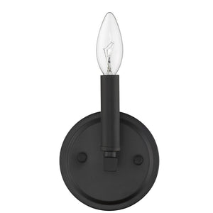 One Light Matte Black Wall Sconce
