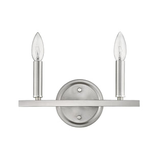 7" Silver Metal Vanity Flush Mounted Sconce