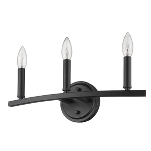 7" Black Metal Vanity Flush Mounted Sconce