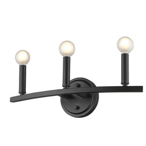 7" Black Metal Vanity Flush Mounted Sconce