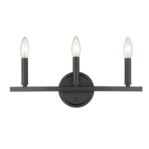 7" Black Metal Vanity Flush Mounted Sconce