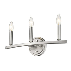 7" Silver Metal Vanity Flush Mounted Sconce