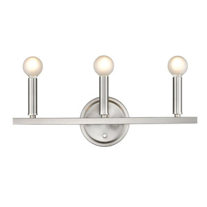 7" Silver Metal Vanity Flush Mounted Sconce