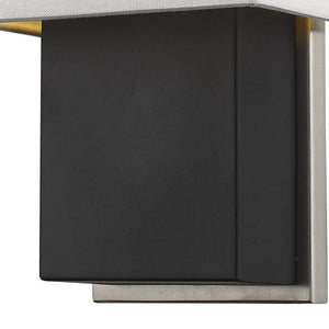 Rectangular Wall Sconce with Linen Fabric Shade
