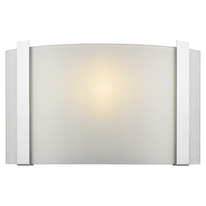 Polished Chrome Wall Sconce with Frosted Glass Shade