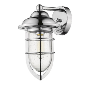Silver Teardrop Shape Wall Sconce
