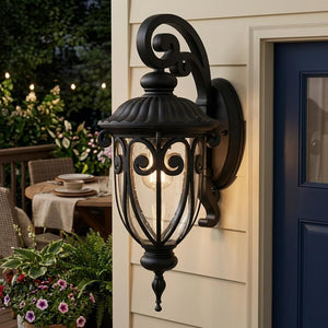 Matte Black Hanging Goblet Wall Light