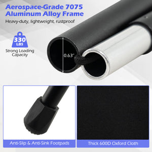 27" Bar Stools Set of 2 Upholstered Barstools with Boucle Fabric Seats-White