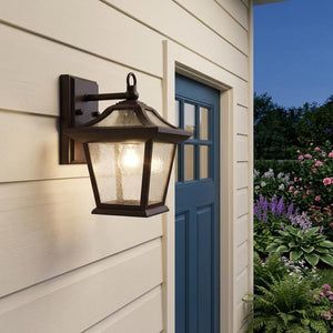 Antique Bronze Birdhouse Shape Outdoor Wall Light