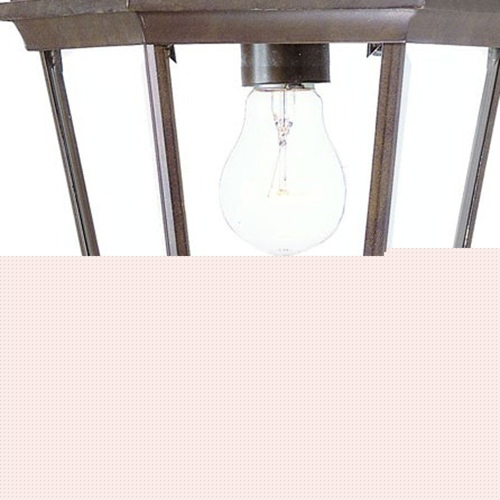 XL Dark Brown Swing Arm Hanging Lantern Wall Light