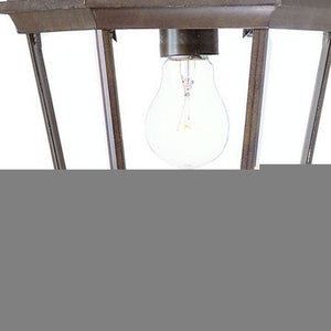 XL Dark Brown Swing Arm Hanging Lantern Wall Light