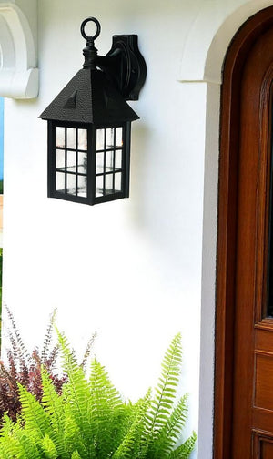 Matte Black House Shaped Wall Light