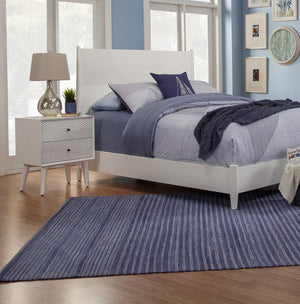 26" Solid Wood and Wood Two Drawer Nightstand