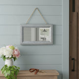 9" Silver Metal Framed Accent Mirror