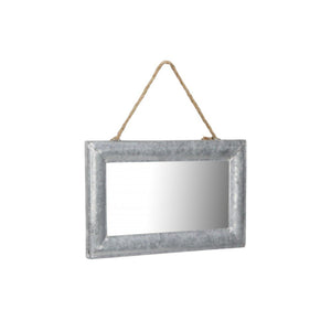 9" Silver Metal Framed Accent Mirror