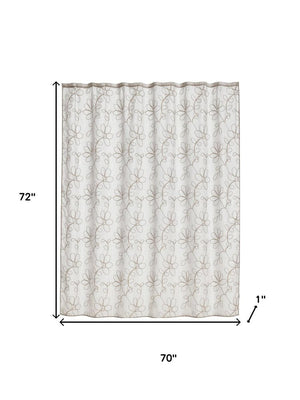 72" Linen Polyester Shower Curtain