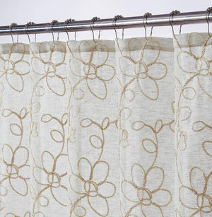 72" Linen Polyester Shower Curtain