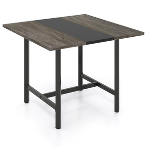 39.5 Inches Square Conference Table Meeting Room Table with Thickened Tabletop-Grey