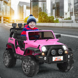 12V 2-Seater Ride on Car Truck with Remote Control and Storage Room-White