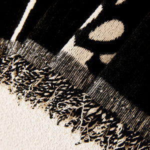 Chenille Jacquard Sofa Throw Cover with Tassel Soft Thick Couch Protector Blanket