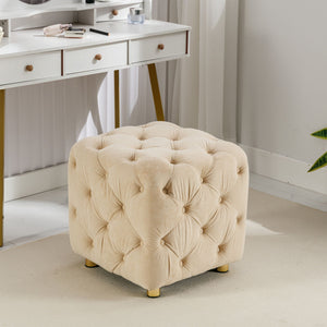 Modern Velvet Upholstered Ottoman, Exquisite Small End Table, Soft Foot Stool, Dressing Makeup Chair, Comfortable Seat For Living Room, Bedroom, Entrance by Couch.com