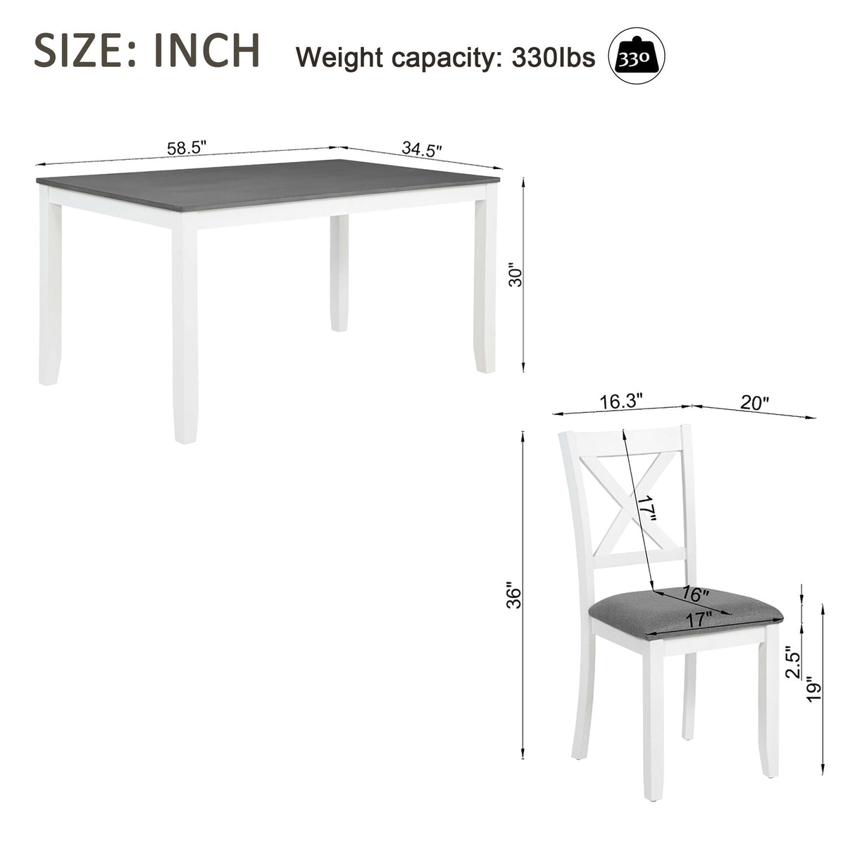 Kitchen Dining Set, Rectangular Dining Table