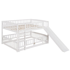 Low Bunk Bed With Slide, Fence And Ladder by Couch.com