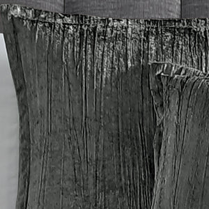 Turin 7 Piece Charcoal Crinkle Velvet Comforter Ensemble