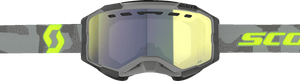 SCOTT Fury Snow Cross Goggle - Light Gray/Neon Yellow - Enhancer Yellow Chrome 278605-7697335