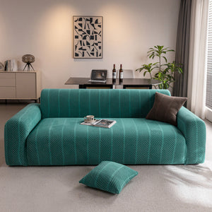 High Stretch Chevron Sofa Cover, Soft Washable Textured Jacquard Slipcover for Couch
