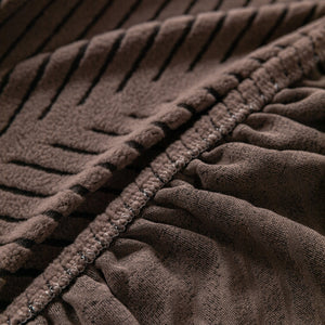 High Stretch Chevron Sofa Cover, Soft Washable Textured Jacquard Slipcover for Couch