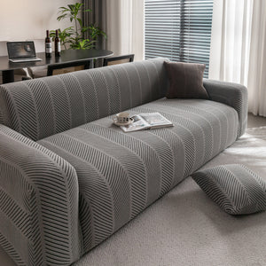 High Stretch Chevron Sofa Cover, Soft Washable Textured Jacquard Slipcover for Couch