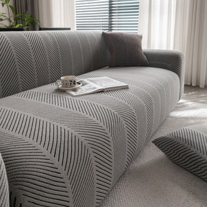 High Stretch Chevron Sofa Cover, Soft Washable Textured Jacquard Slipcover for Couch