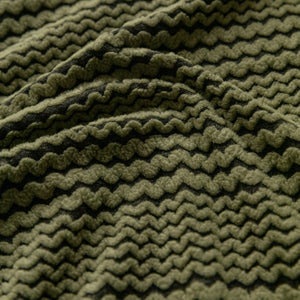 Modern Textured Stretch Sofa Cover, Plush Fleece Sofa Slipcover with 3D Stripe Texture