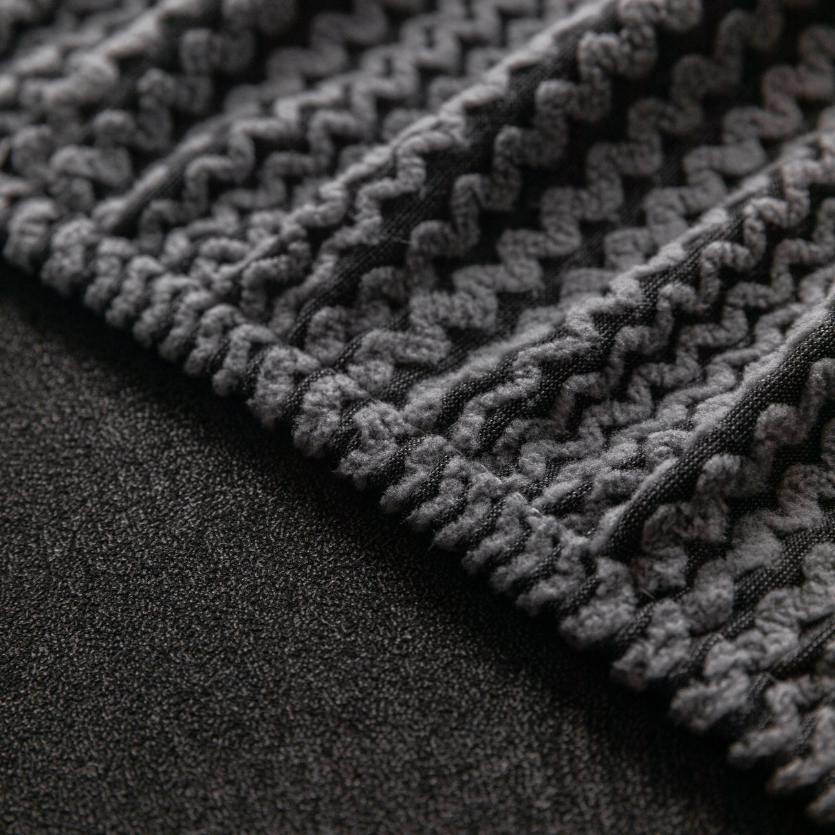 Modern Textured Stretch Sofa Cover, Plush Fleece Sofa Slipcover with 3D Stripe Texture