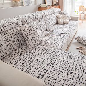 Stretch Individual Cushion Slipcovers, Furniture Protector with Elastic Bottom, Couch Cover Replacement