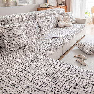 Stretch Individual Cushion Slipcovers, Furniture Protector with Elastic Bottom, Couch Cover Replacement