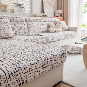 Stretch Individual Cushion Slipcovers, Furniture Protector with Elastic Bottom, Couch Cover Replacement