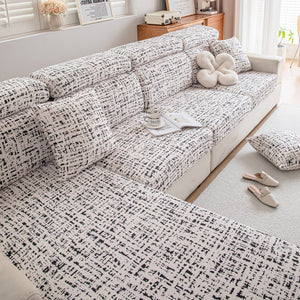Stretch Individual Cushion Slipcovers, Furniture Protector with Elastic Bottom, Couch Cover Replacement